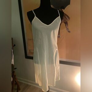 Elegant palest pink lightweight linen Slip Dress Theory